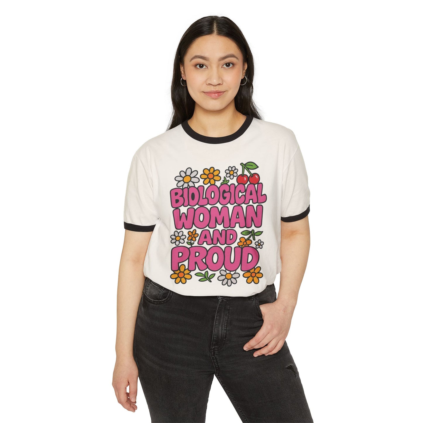 Bio-Woman Pride Ringer T-Shirt