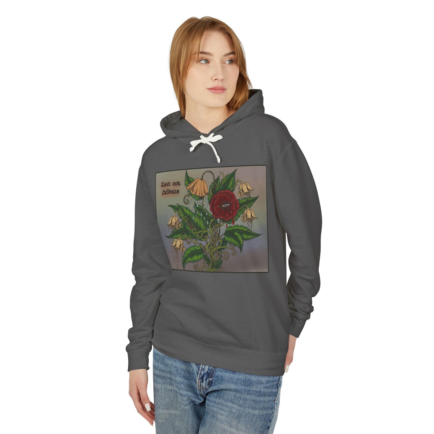 Faithful Flowers II - SOC Lightweight Hooded Sweatshirt (no kangaroo pocket)