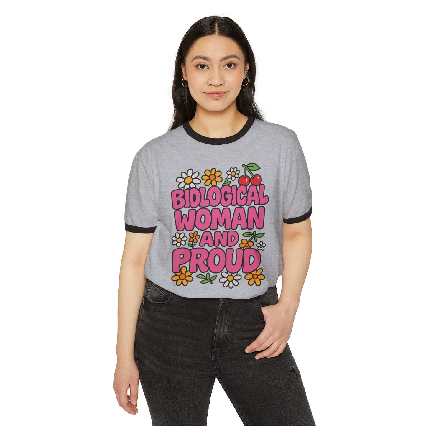 Bio-Woman Pride Ringer T-Shirt