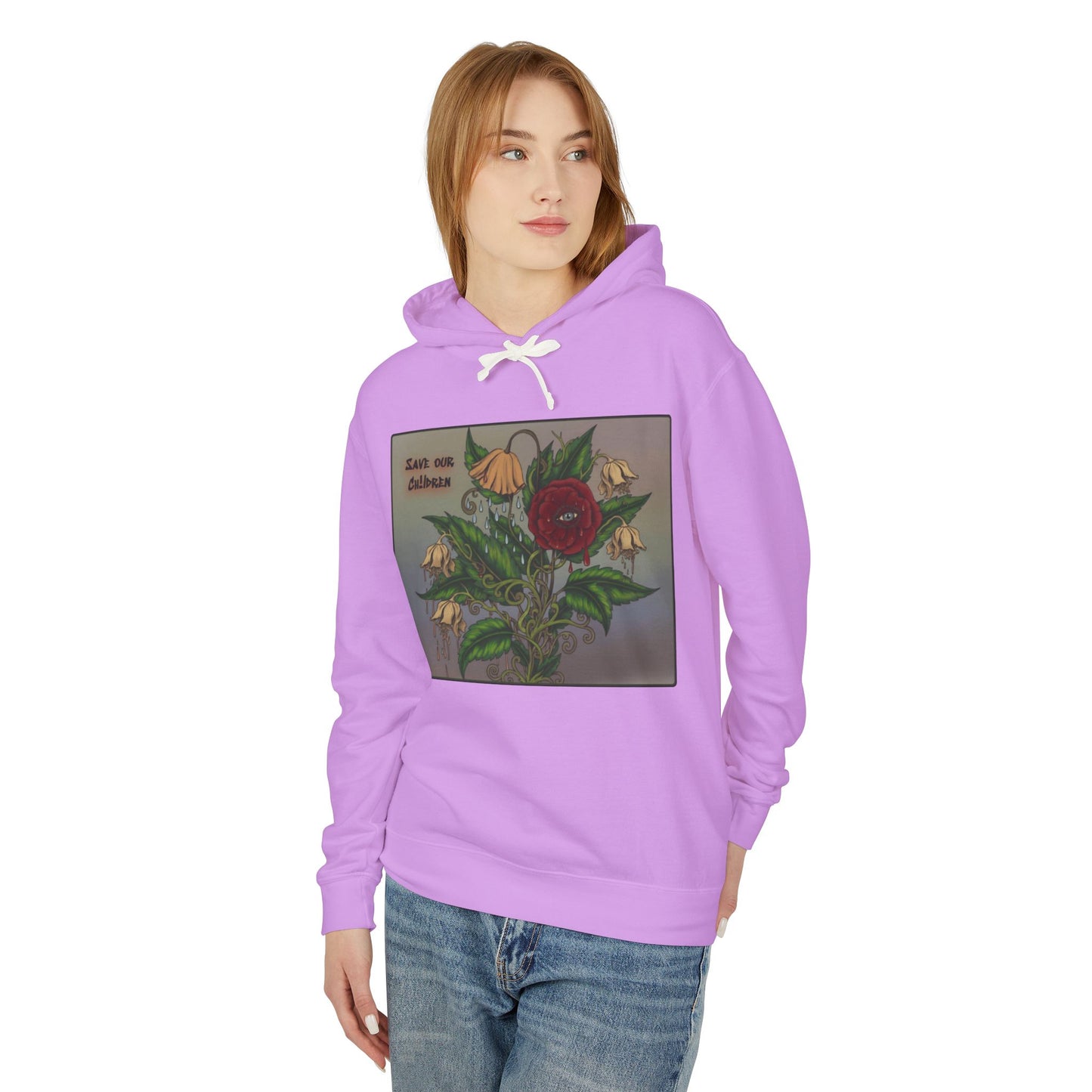 Faithful Flowers II - SOC Lightweight Hooded Sweatshirt (no kangaroo pocket)