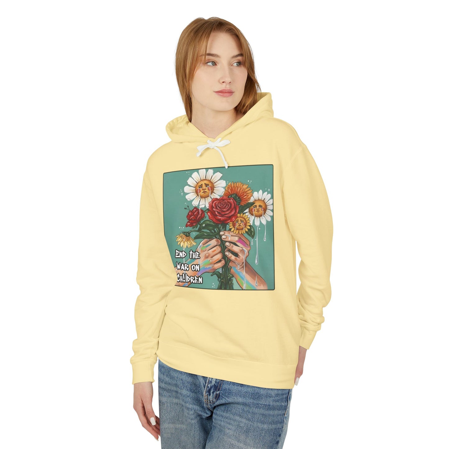 Faithful Flowers - SOC Lightweight Hooded Sweatshirt (no kangaroo pocket)