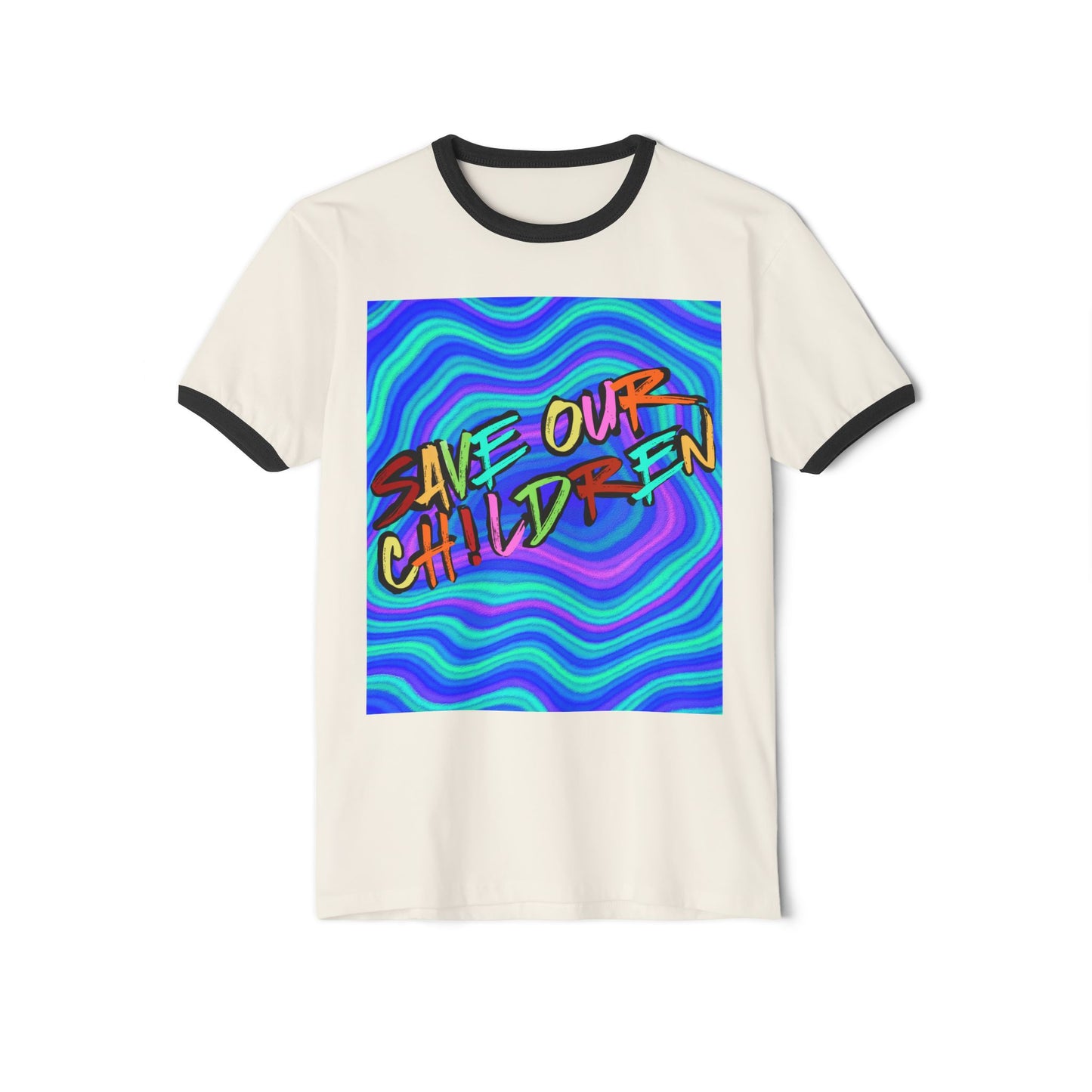 Save Our Children Ringer-syle Tee
