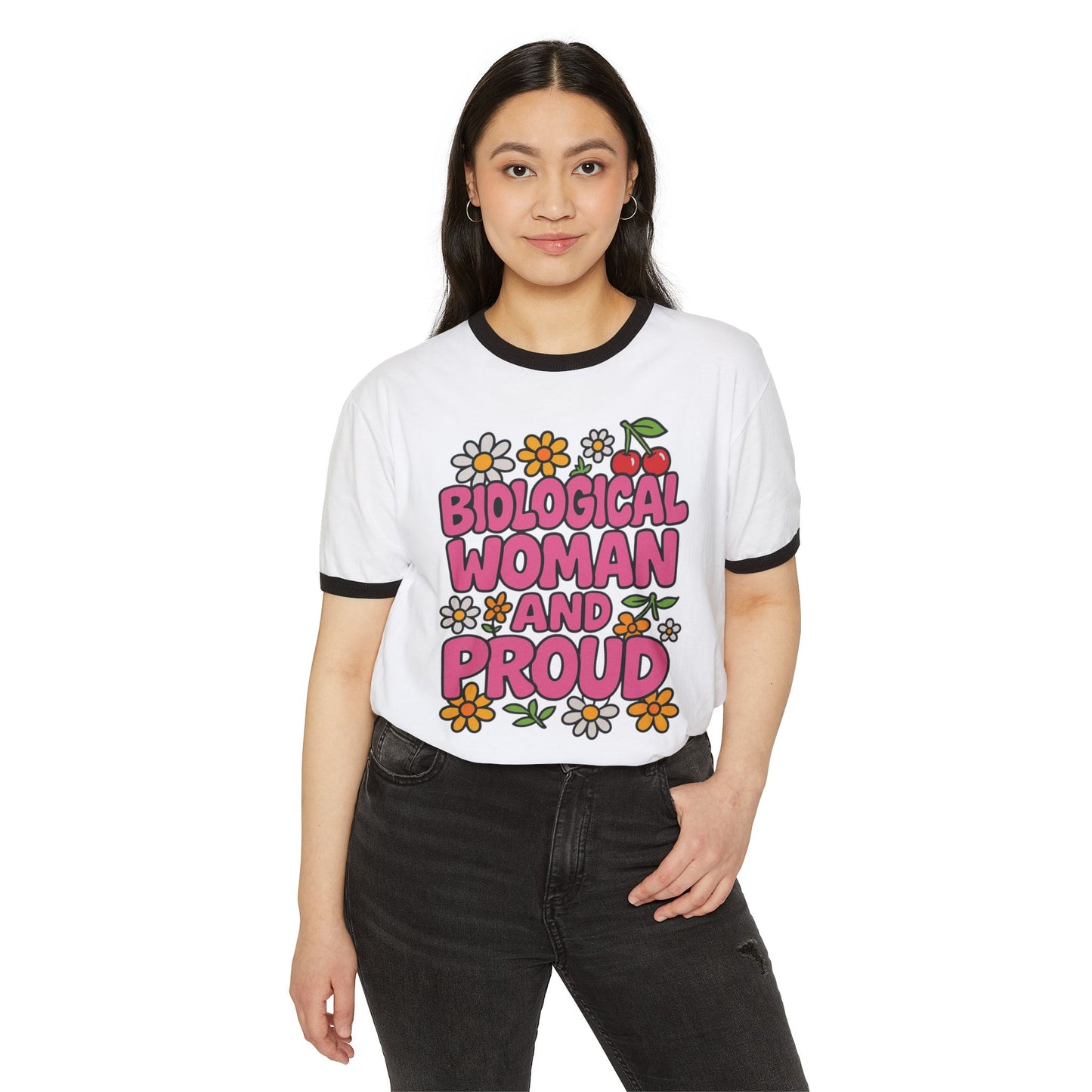Bio-Woman Pride Ringer T-Shirt