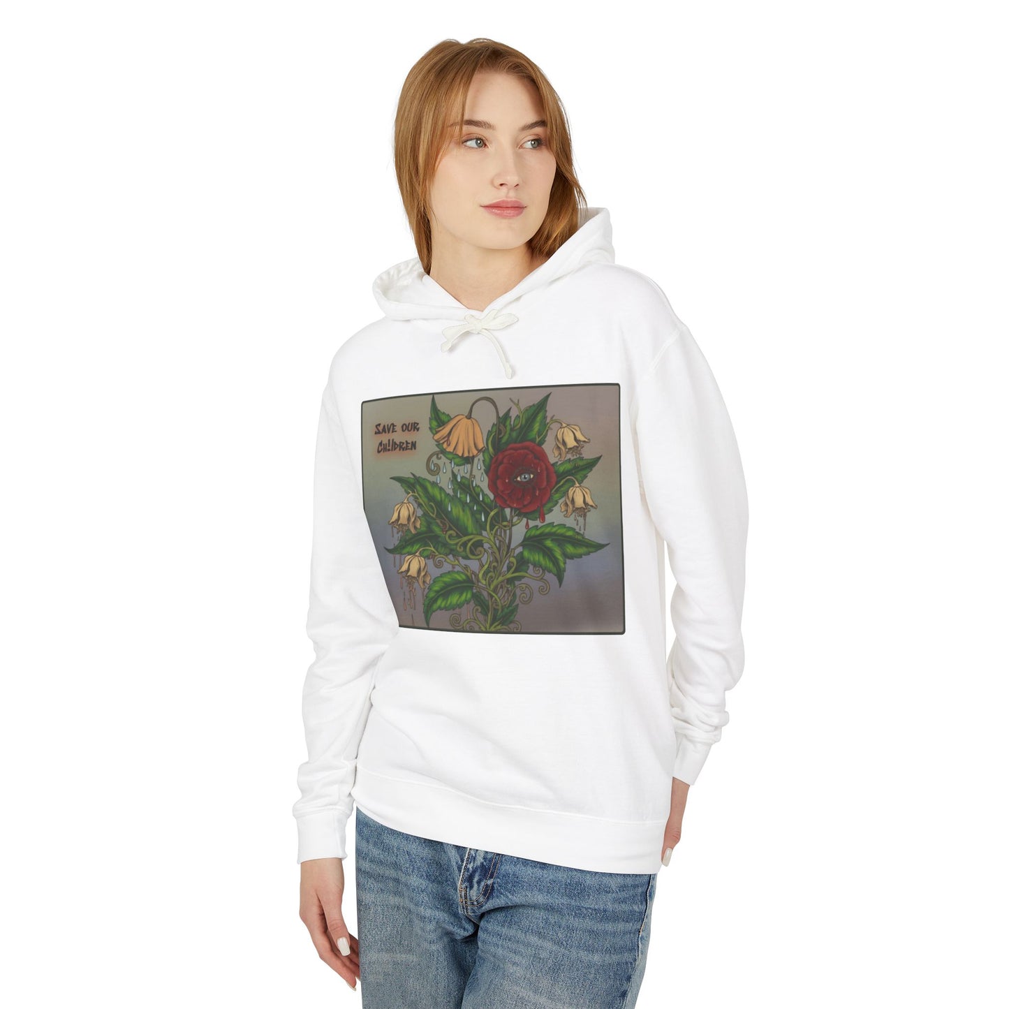 Faithful Flowers II - SOC Lightweight Hooded Sweatshirt (no kangaroo pocket)