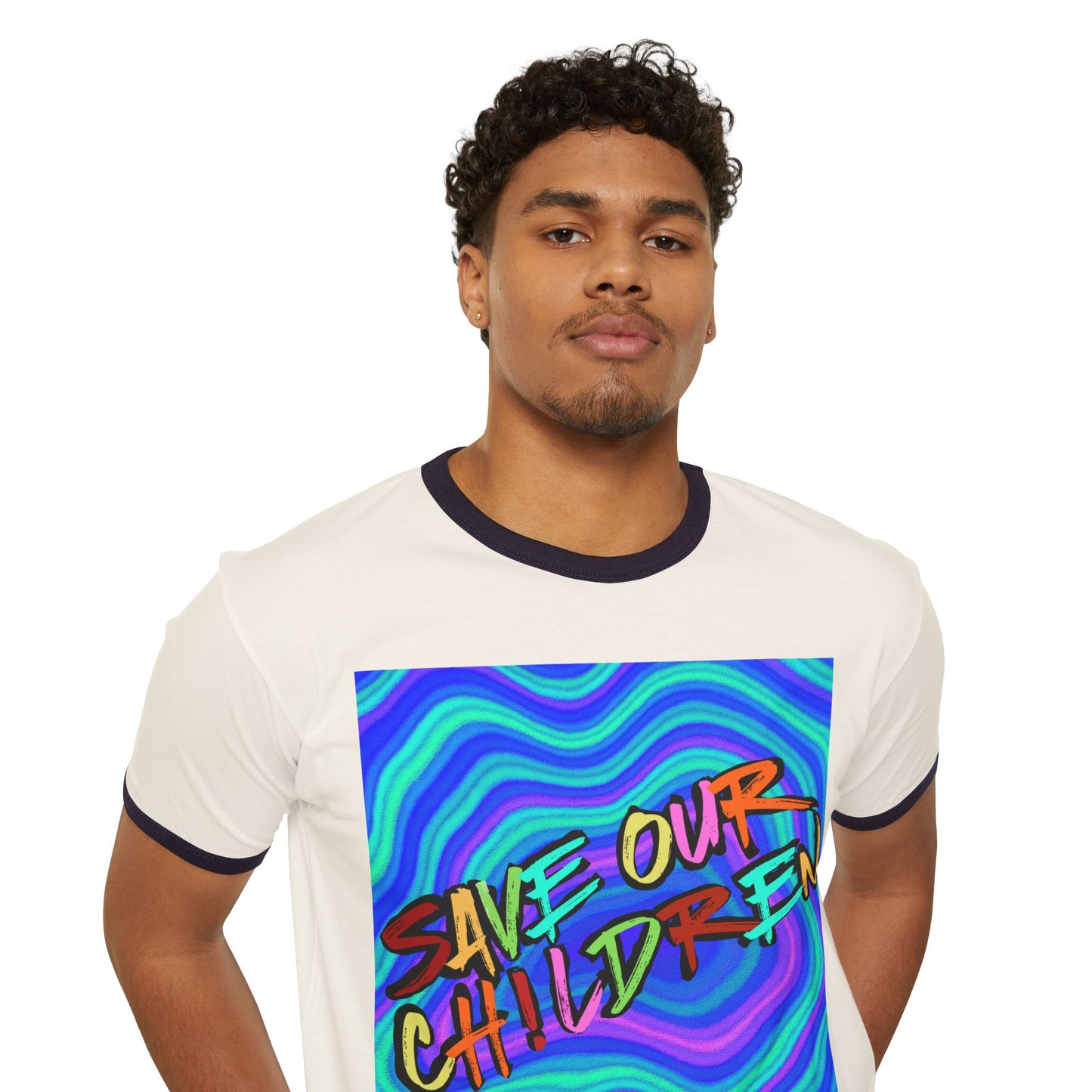 Save Our Children Ringer-syle Tee