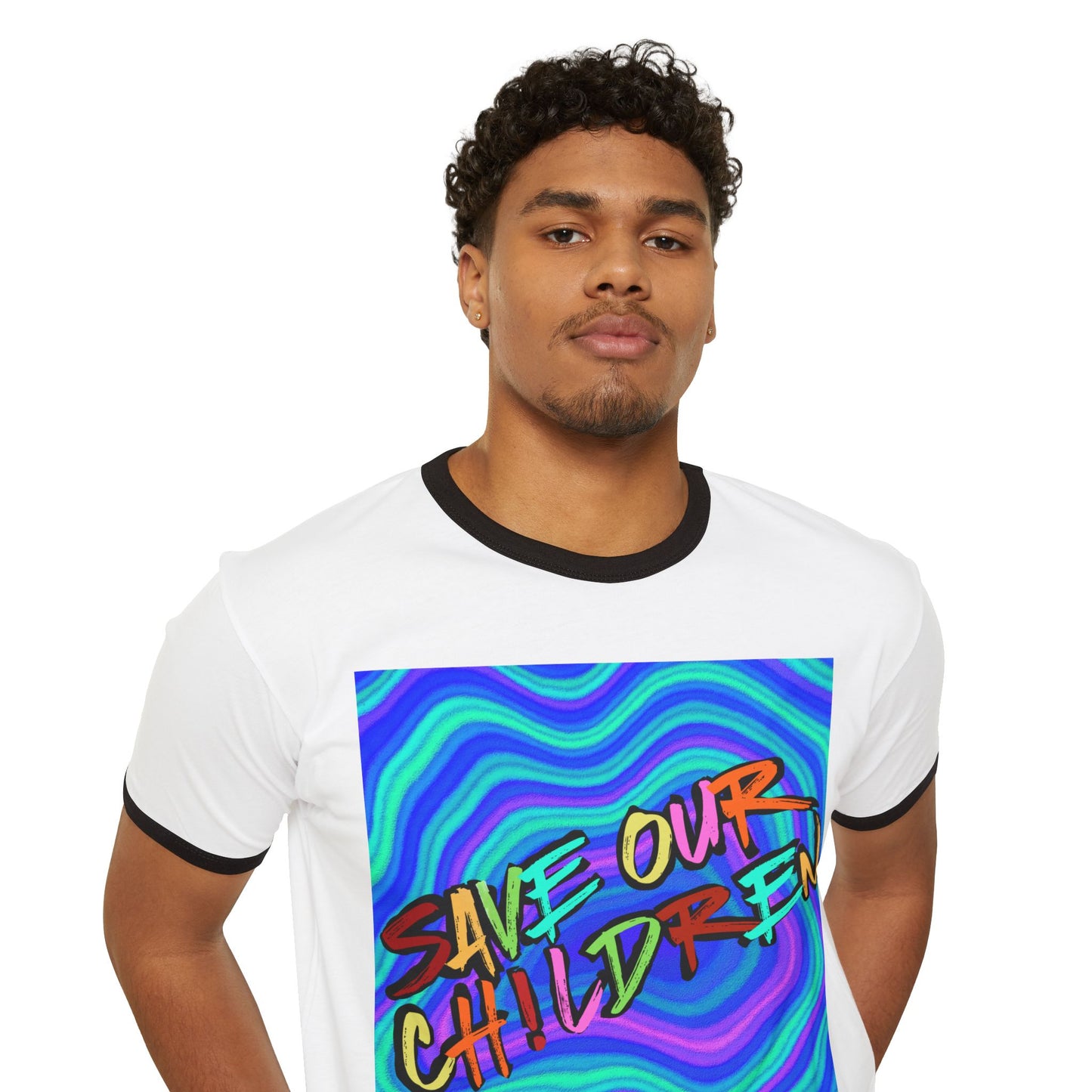 Save Our Children Ringer-syle Tee