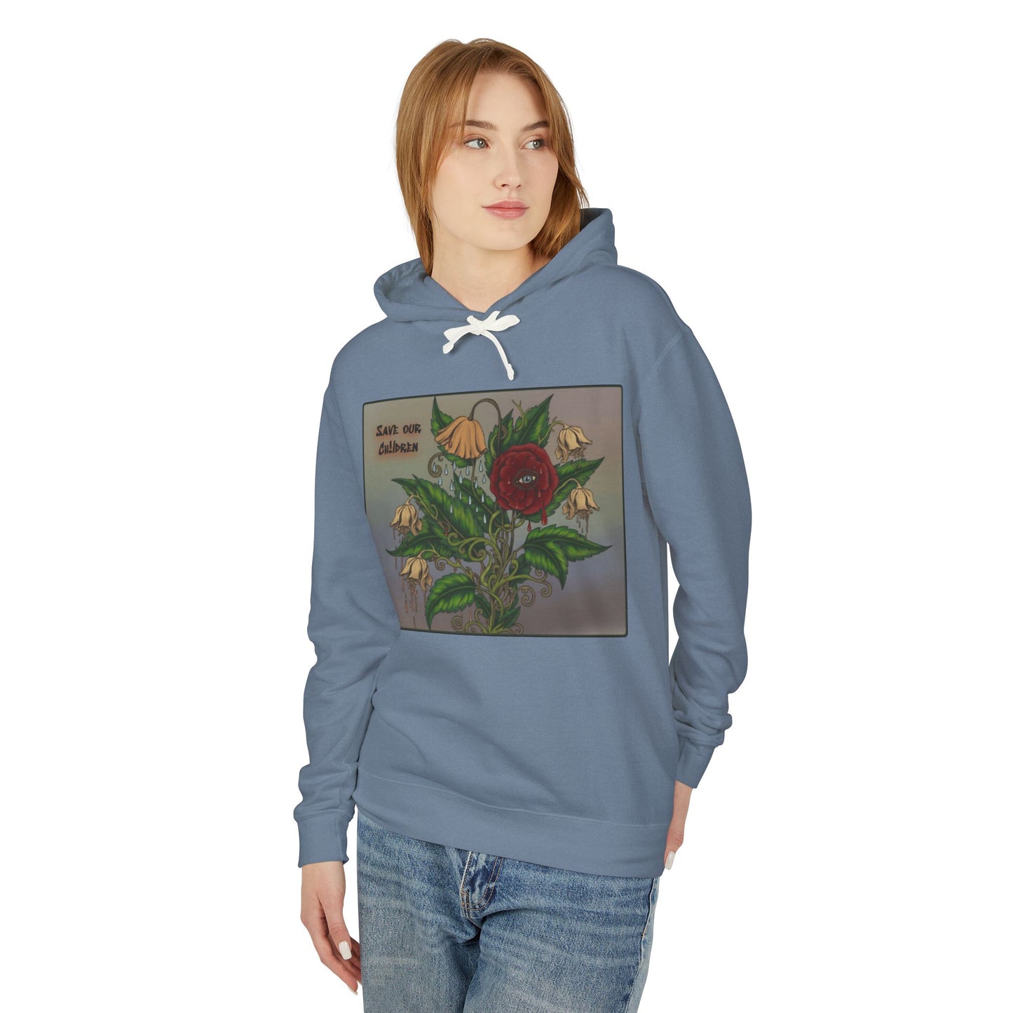 Faithful Flowers II - SOC Lightweight Hooded Sweatshirt (no kangaroo pocket)