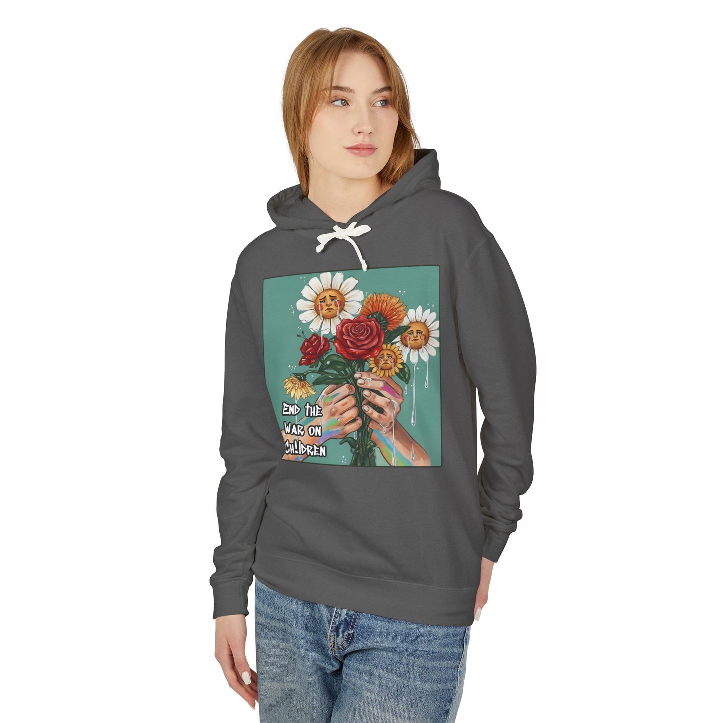 Faithful Flowers - SOC Lightweight Hooded Sweatshirt (no kangaroo pocket)