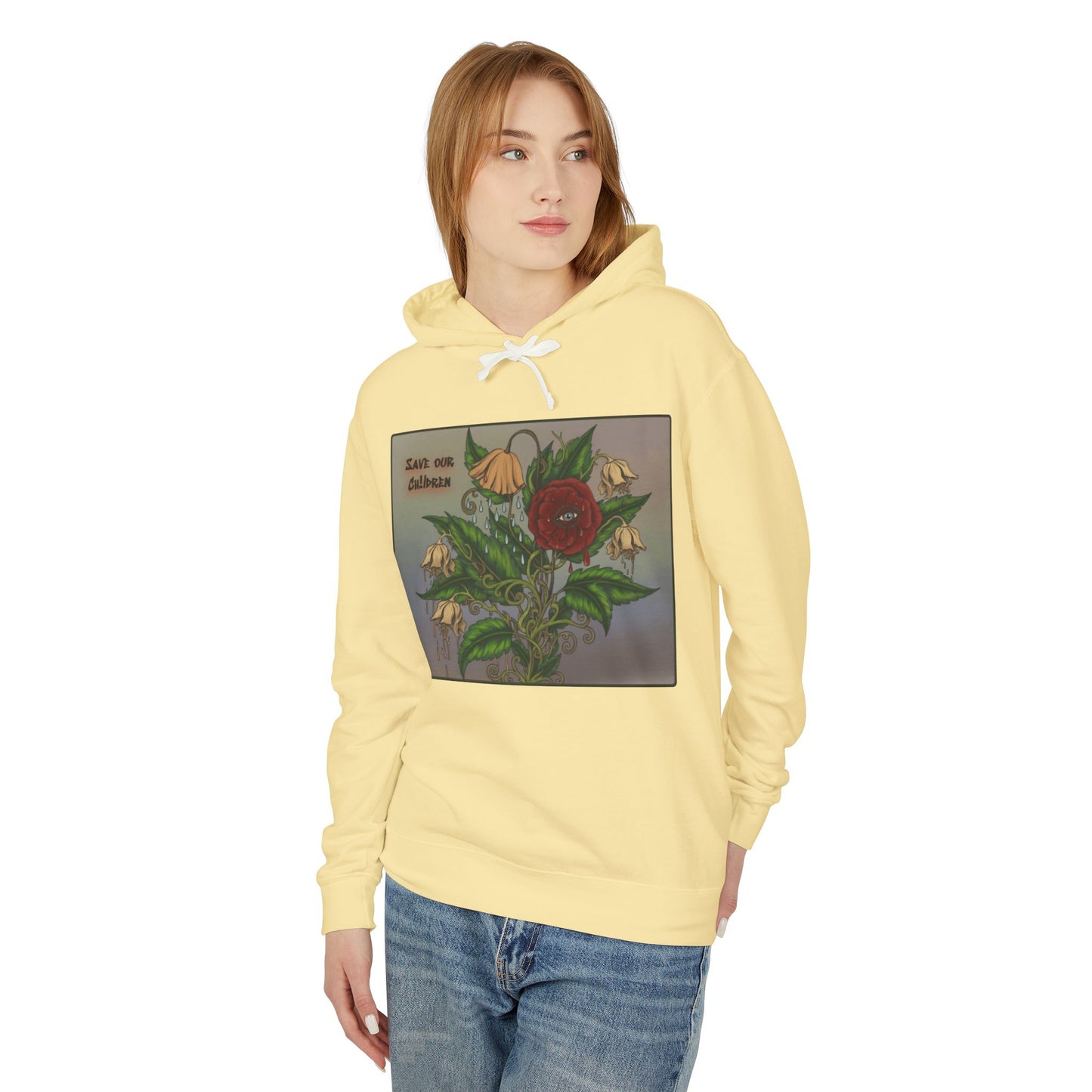 Faithful Flowers II - SOC Lightweight Hooded Sweatshirt (no kangaroo pocket)