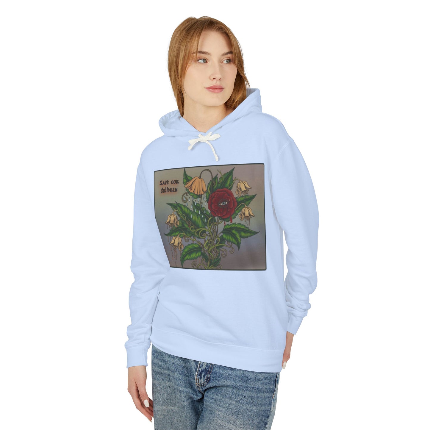 Faithful Flowers II - SOC Lightweight Hooded Sweatshirt (no kangaroo pocket)