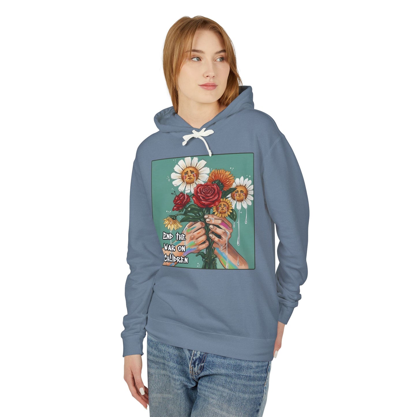 Faithful Flowers - SOC Lightweight Hooded Sweatshirt (no kangaroo pocket)