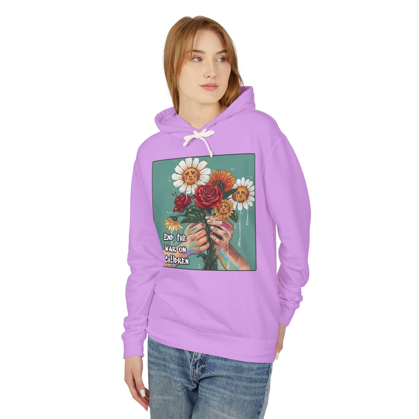 Faithful Flowers - SOC Lightweight Hooded Sweatshirt (no kangaroo pocket)