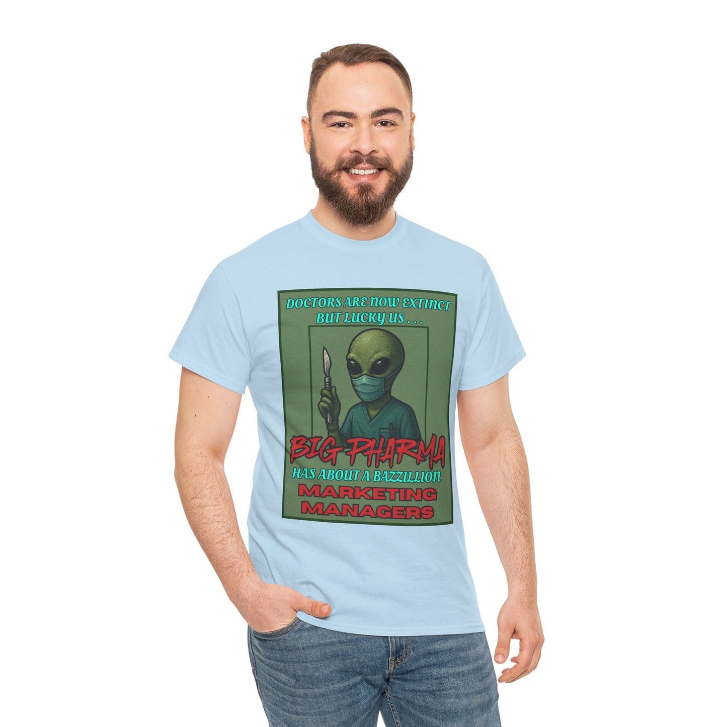 Aliens Against Big Pharma, Gildan Heavy Cotton [unisex]
