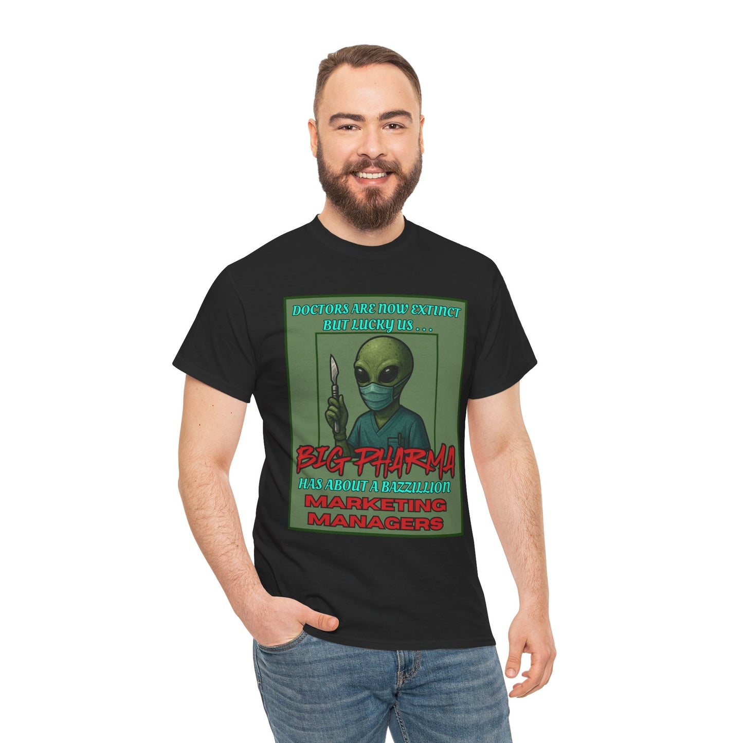 Aliens Against Big Pharma, Gildan Heavy Cotton [unisex]