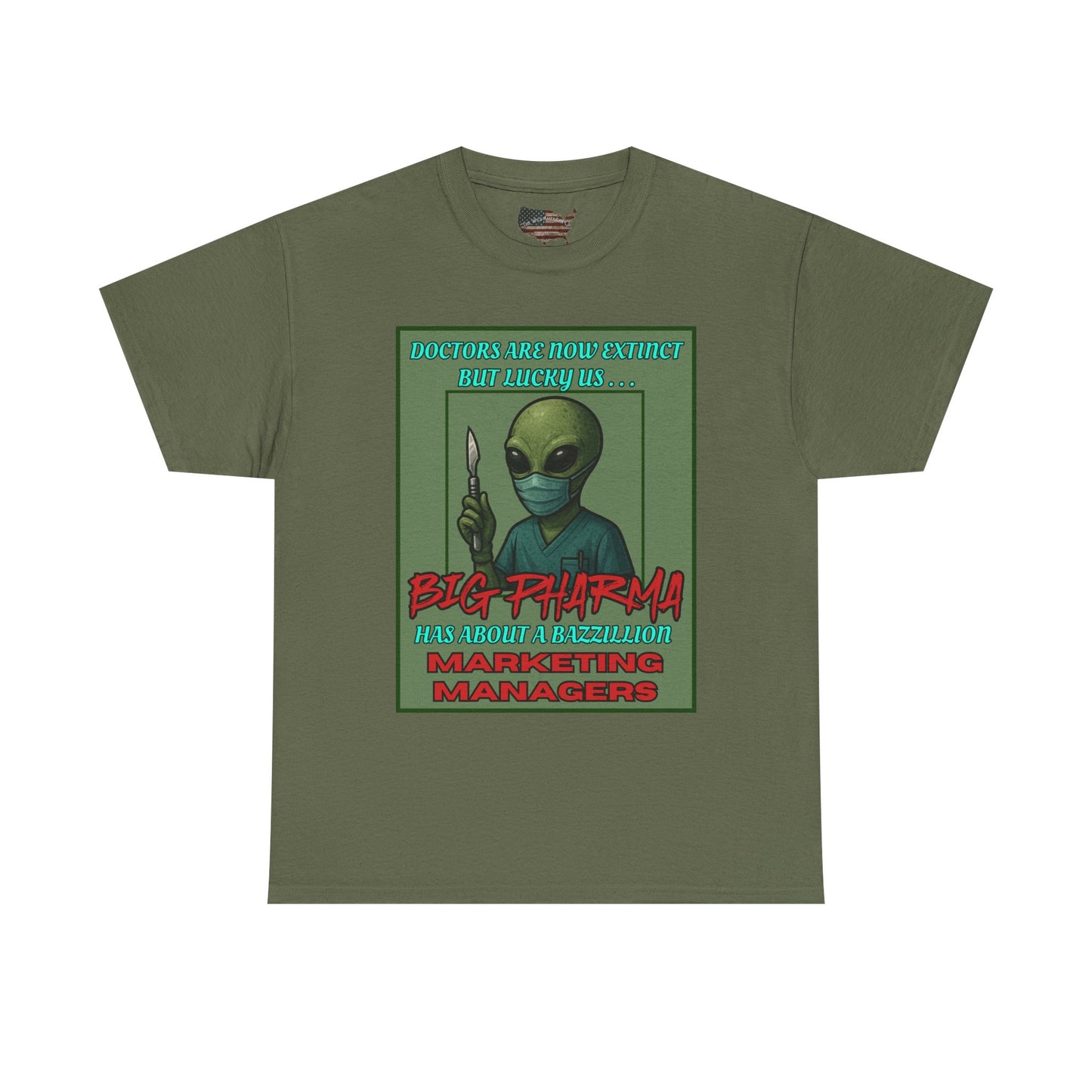 Aliens Against Big Pharma, Gildan Heavy Cotton [unisex]