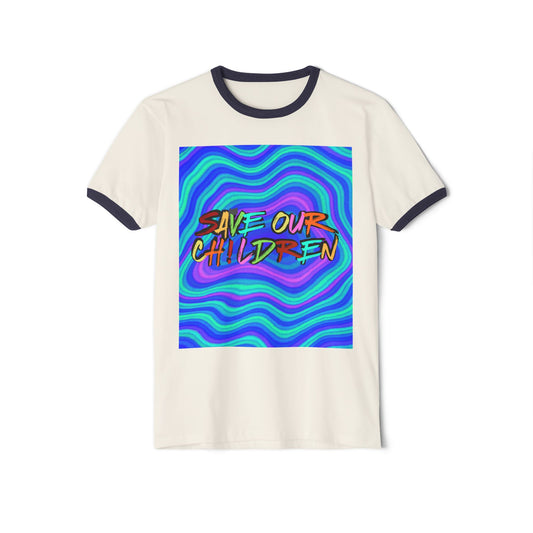 Save Our Children Ringer-syle Tee