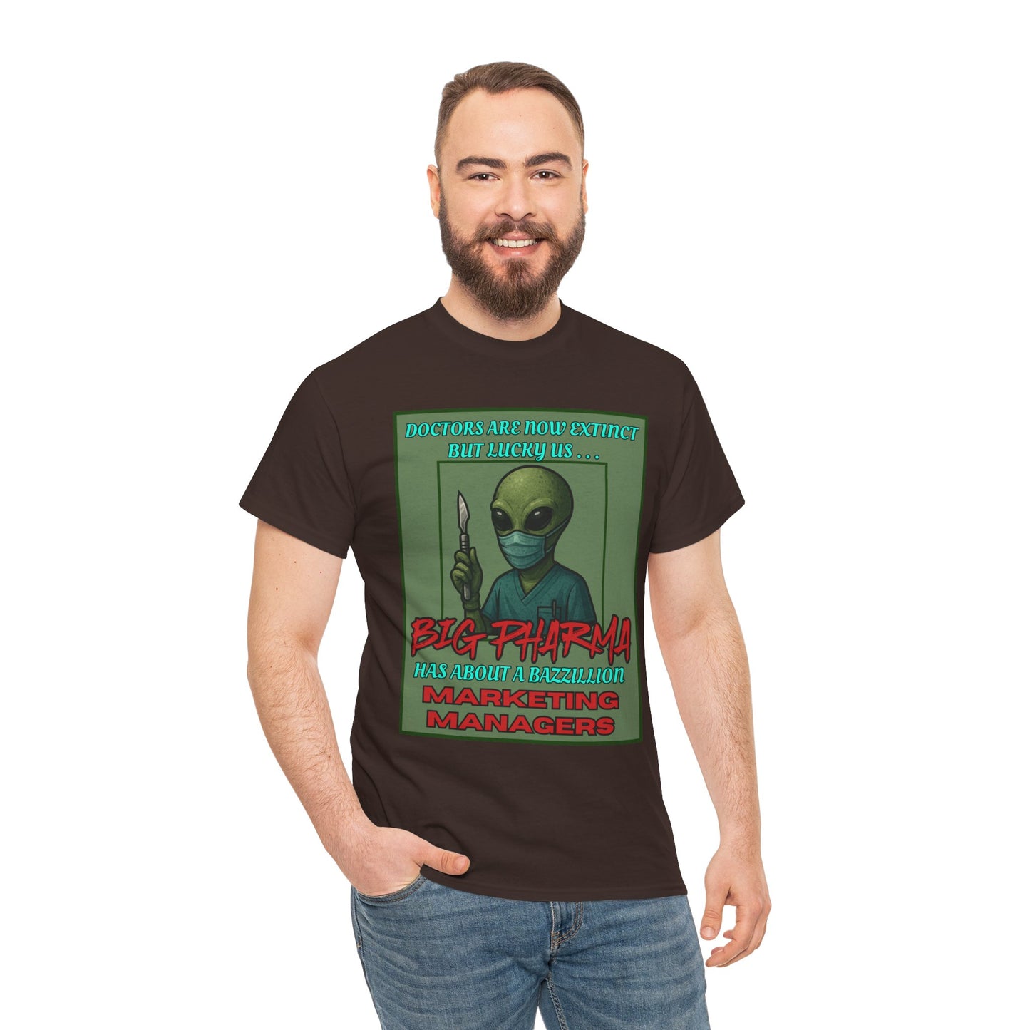 Aliens Against Big Pharma, Gildan Heavy Cotton [unisex]
