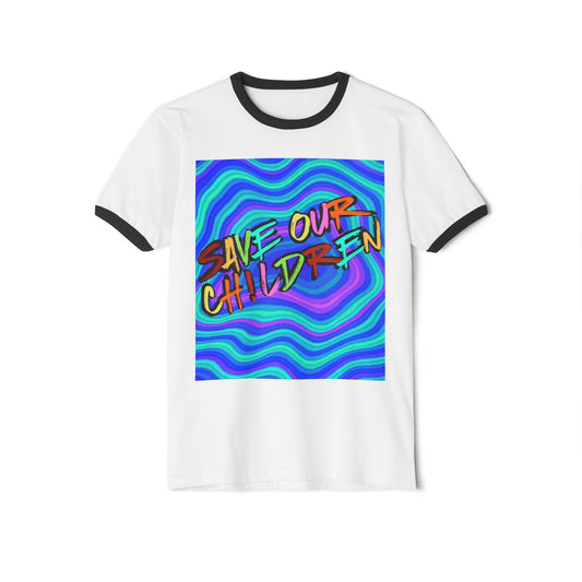 Save Our Children Ringer-syle Tee