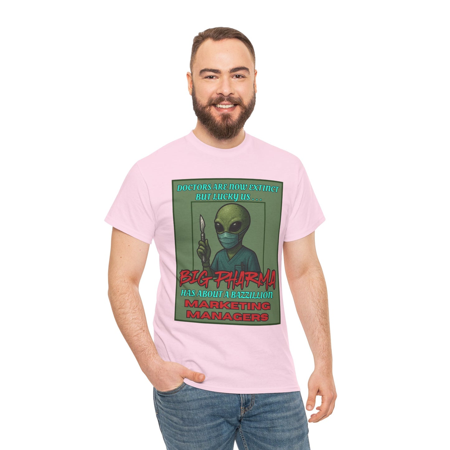 Aliens Against Big Pharma, Gildan Heavy Cotton [unisex]