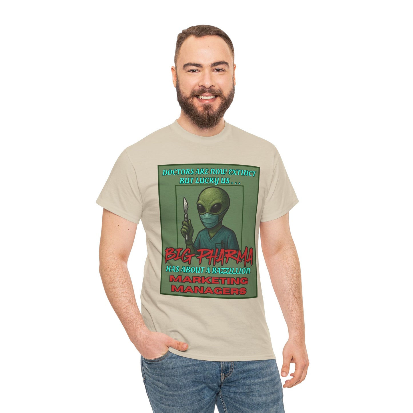 Aliens Against Big Pharma, Gildan Heavy Cotton [unisex]