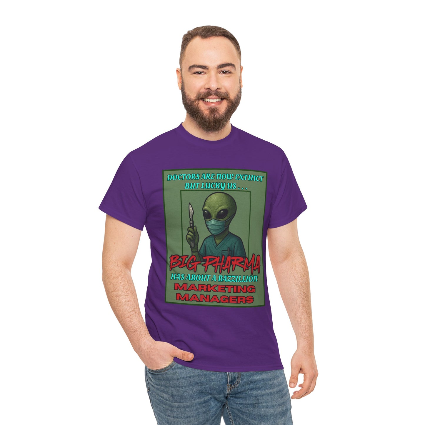 Aliens Against Big Pharma, Gildan Heavy Cotton [unisex]