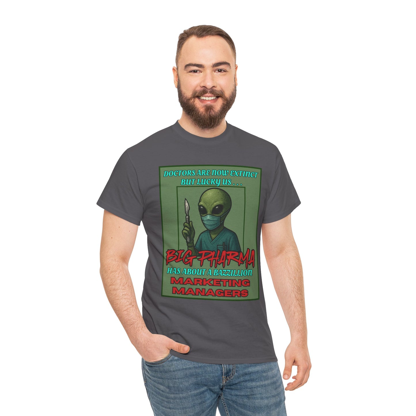 Aliens Against Big Pharma, Gildan Heavy Cotton [unisex]