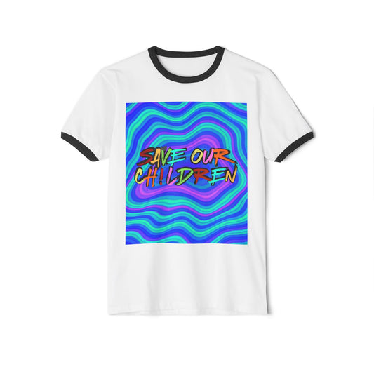 Save Our Children Ringer-syle Tee