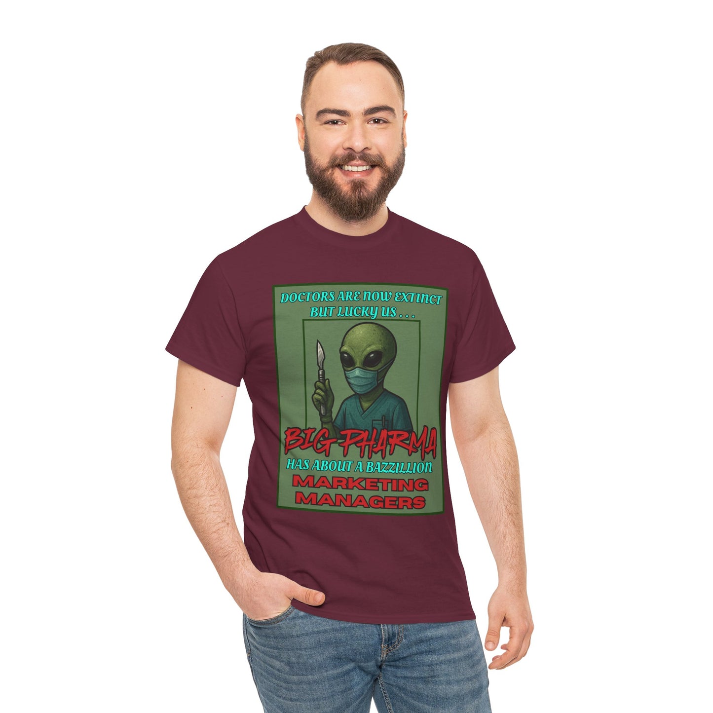 Aliens Against Big Pharma, Gildan Heavy Cotton [unisex]